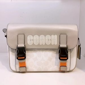 Coach Track Crossbody In Colorblock Signature Canvas